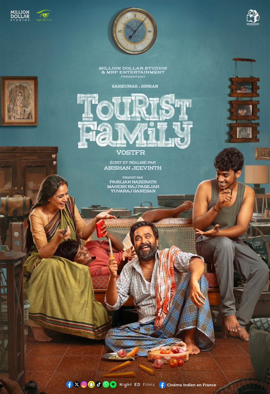Download Tourist Family (2025) WEB-DL Hindi (ORG 5.1) + Tamil Full Movie 4K | 1080p | 720p | 480p [450MB] download